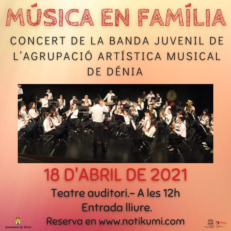 Concert de la Banda Juvenil, Dénia. Concert de la Banda Juvenil, Dénia.
