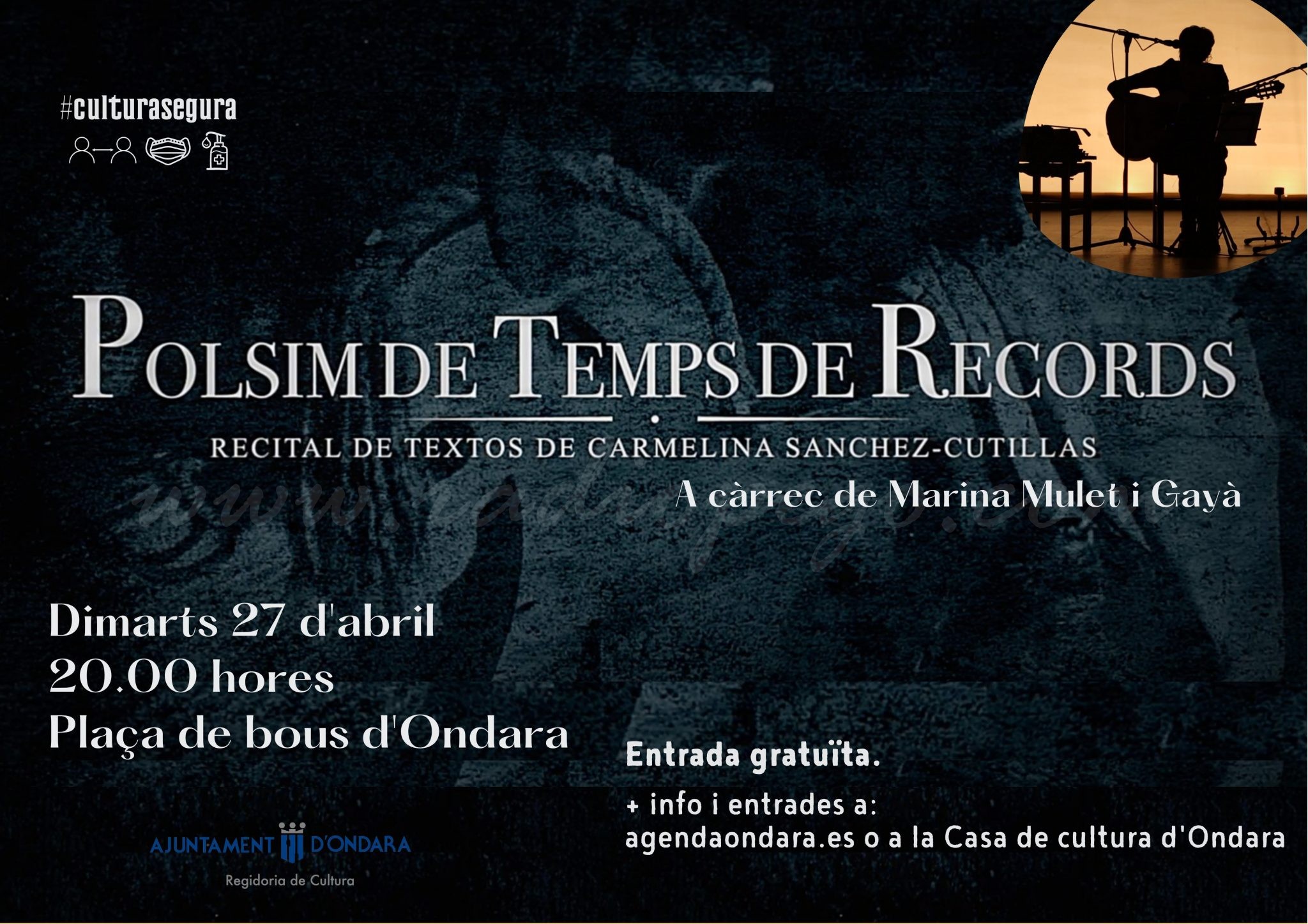 Recital ‘Polsim de temps de records’, Ondara. Recital ‘Polsim de temps de records’, Ondara.