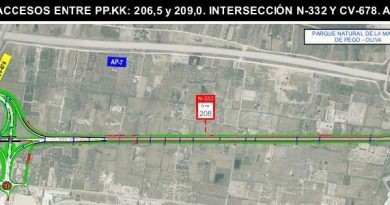 El Ministeri aprova el projecte del nou accés a Pego per la N-332
