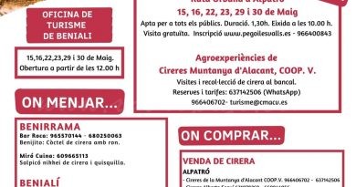 Comença la V Ruta Gastronòmica de la Cirera a la Vall de Gallinera