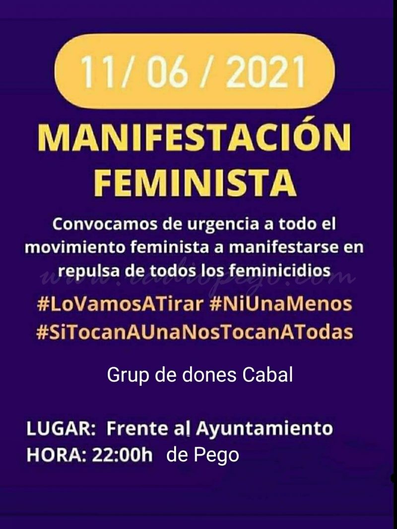 Pego s’uneix a les convocatòries de concentracions a tot l’estat contra la violència masclista