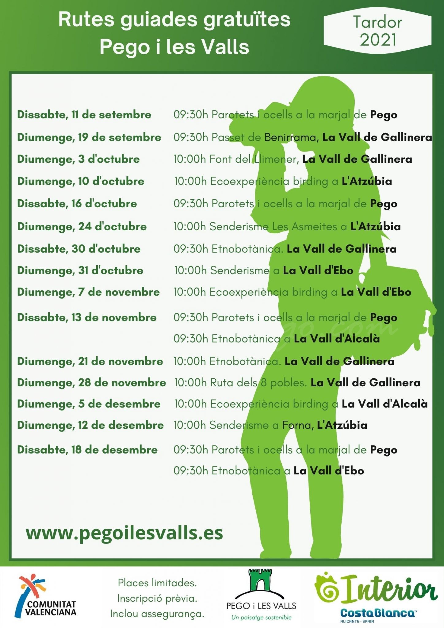 La Mancomunitat de Turisme ha reeditat el cicle de rutes interpretatives i guiades per a la tardor