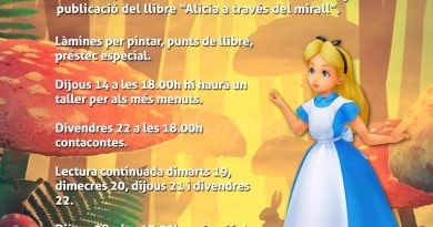 Activitats relacionades amb “Alícia a través del mirall” per al Dia de la Biblioteca