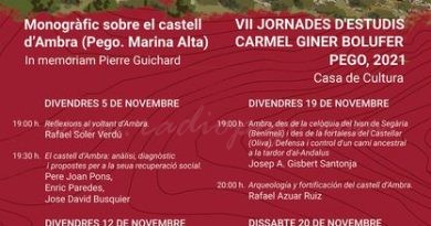 El castell d’Ambra és el protagonista de les VII Jornades d’Estudis Carmel Giner Bolufer