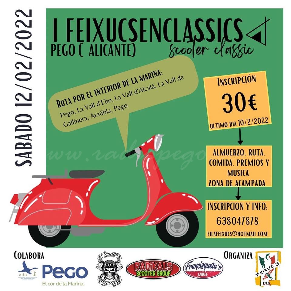 La filà Feixucs prepara la primera concentració i ruta d’scooters clàssiques a Pego
