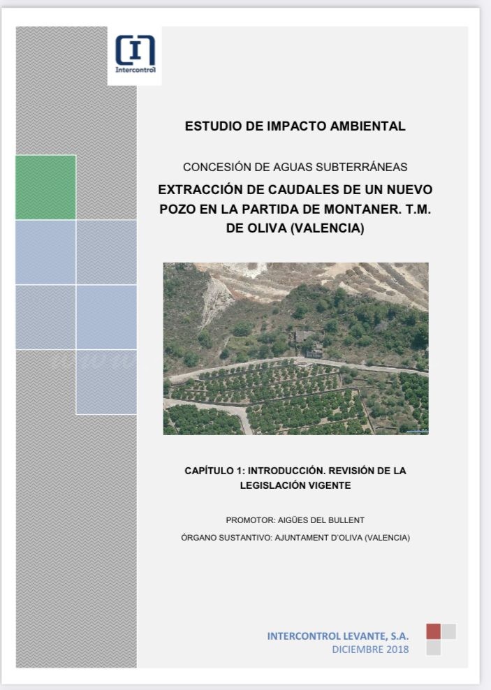 Pego al·legarà a l’estudi d’impacte ambiental de la petició d’Oliva d’extraure quasi 900.000 m³/any d’aigua del pou Montaner Pego al·legarà a l’estudi d’impacte ambiental de la petició d’Oliva d’extraure quasi 900.000 m³/any d’aigua del pou Montaner