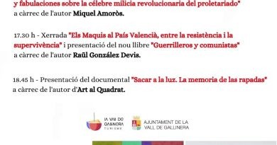 La Vall de Gallinera celebra la I Jornada de Memòria Històrica aquest cap de setmana