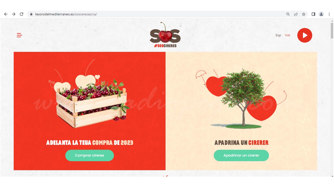 Més de 100 cirerers apadrinats en la campanya #SOSCIRERES