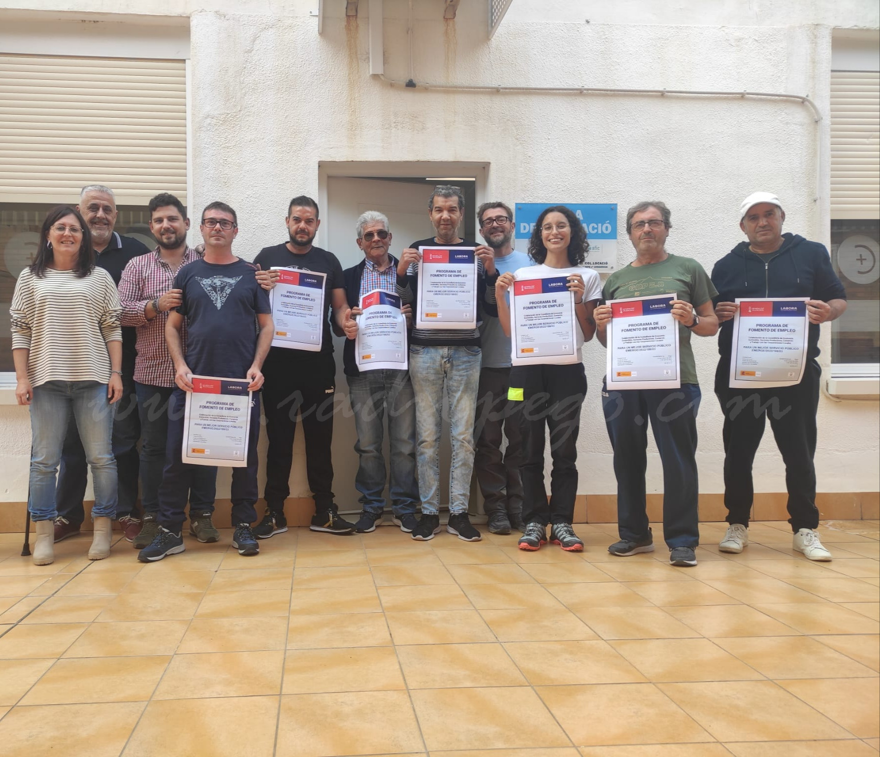 Set persones han estat contractades per l’Ajuntament de  Pego amb una subvenció del Labora