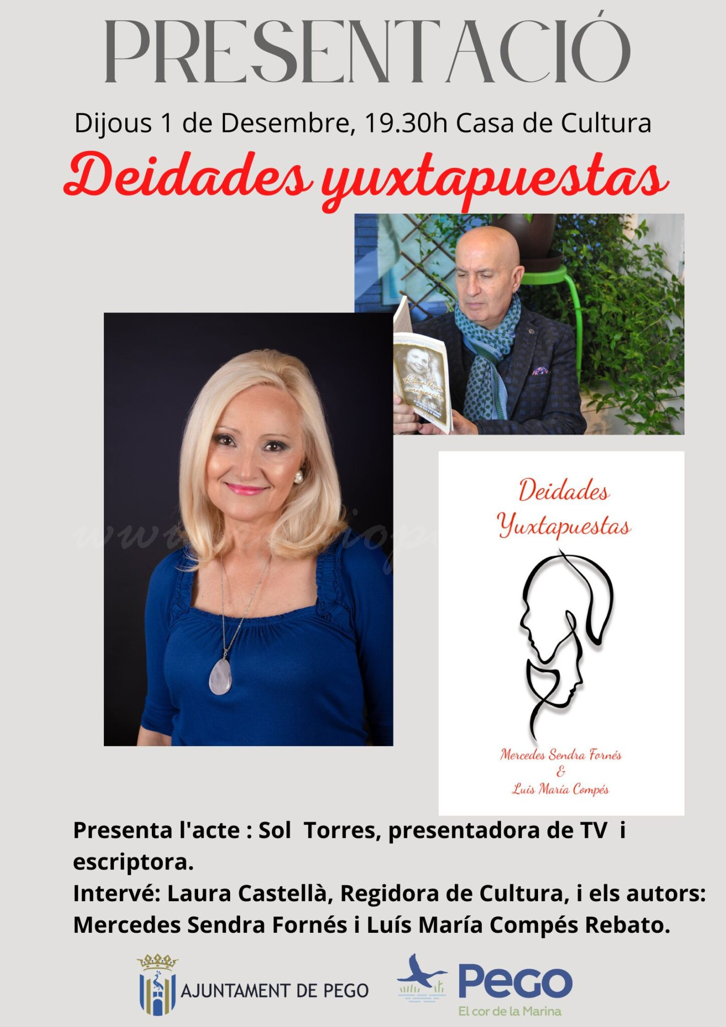 Hui es presenta el llibre “Deidades Yuxtapuestas”, a la Casa de Cultura de Pego