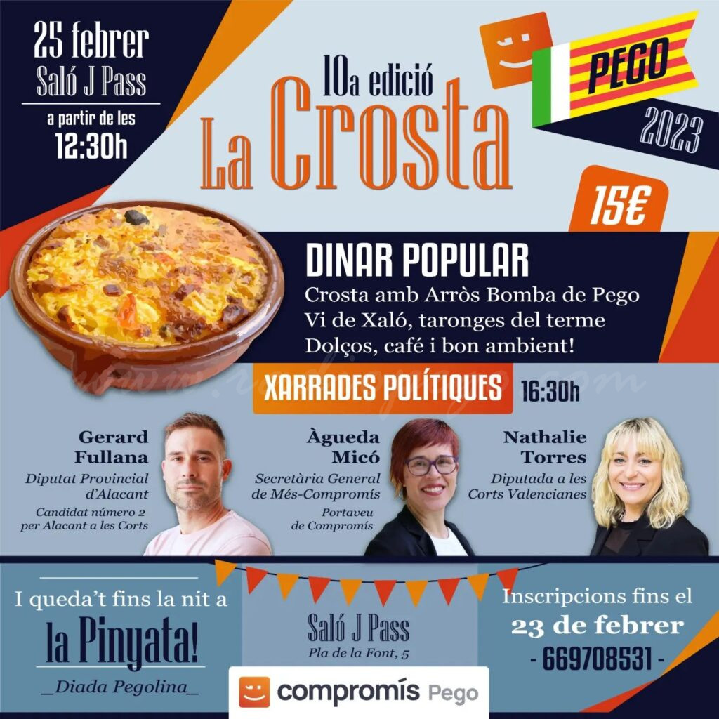 Xarrades i debats sobre noves propostes per a Pego en la Crosta de Compromís