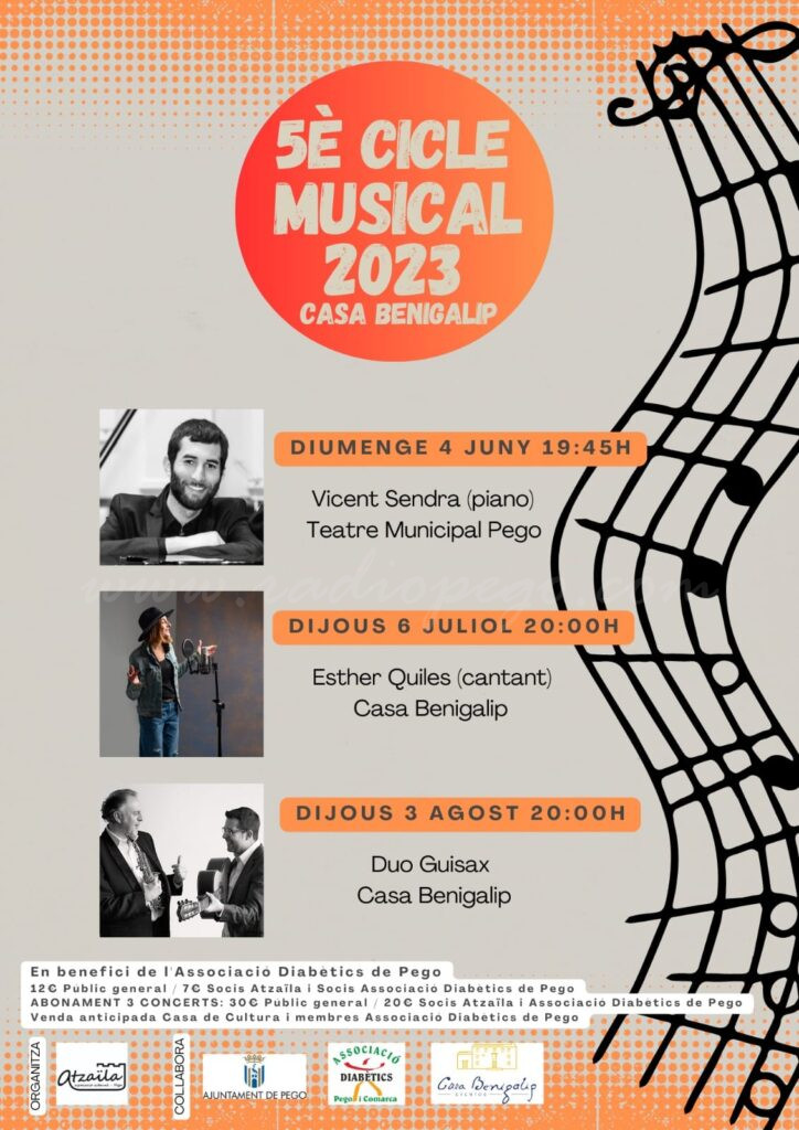 El cicle musical benèfic d’Atzaïla s’enceta amb un concert de Vicent Sendra