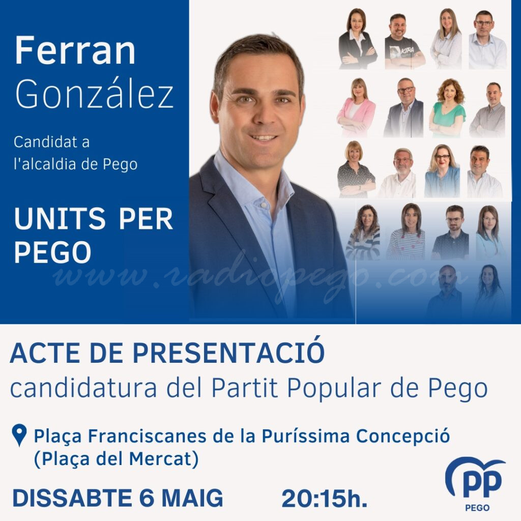 Presentació de la llista de Populars Pego