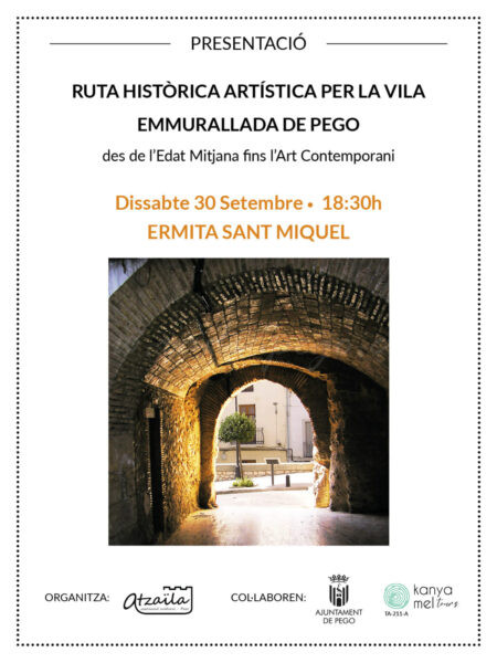 Atzaïla presenta un nou tríptic sobre la ruta de la vila emmurallada de Pego Atzaïla presenta un nou tríptic sobre la ruta de la vila emmurallada de Pego