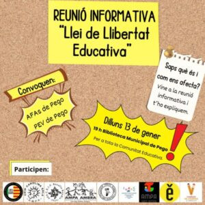 Les famílies de Pego es mobilitzen perquè el valencià siga majoritari en l’educació