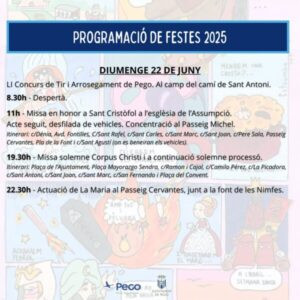 Diumenge variat de Festes a Pego