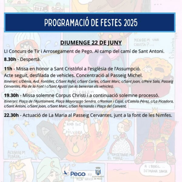 Diumenge variat de Festes a Pego