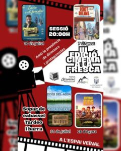 S’inicia hui la tercera edició de ‘Cinema a la Fresca’ impulsada per Atzaïla i Pego Viu