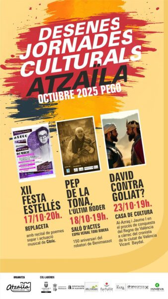 Atzaïla organitza les X Jornades Culturals a Pego Atzaïla organitza les X Jornades Culturals a Pego