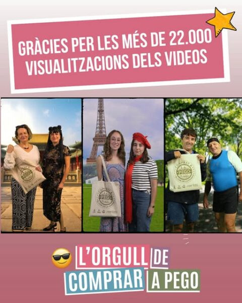 L’última campanya ‘Comprat a Pego. Passeja pel món l’orgull de comprar al poble’ aconseguix més de 22.000 visualitzacions L’última campanya ‘Comprat a Pego. Passeja pel món l’orgull de comprar al poble’ aconseguix més de 22.000 visualitzacions