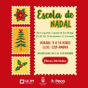 L’Escola de Nadal de Pego pretén afavorir la conciliació familiar